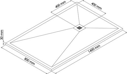 Receveur de Douche résine de synthèse Nola blanc 80x140